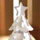3枚の紙でつくる高さ3cmの卓上クリスマスツリー